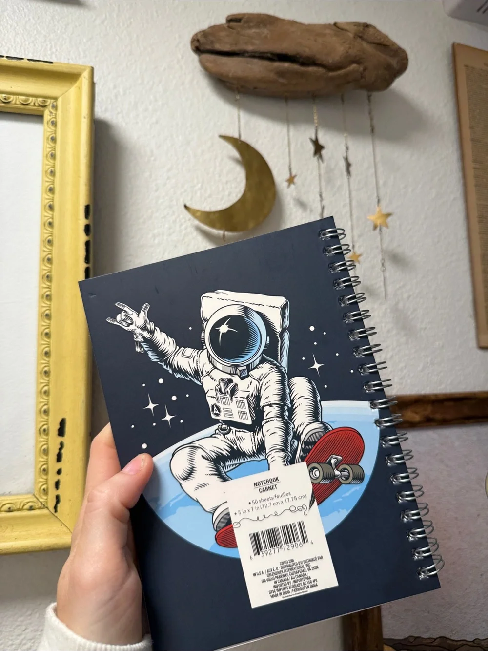 Astronaut Skateboard Spiral Notebook
